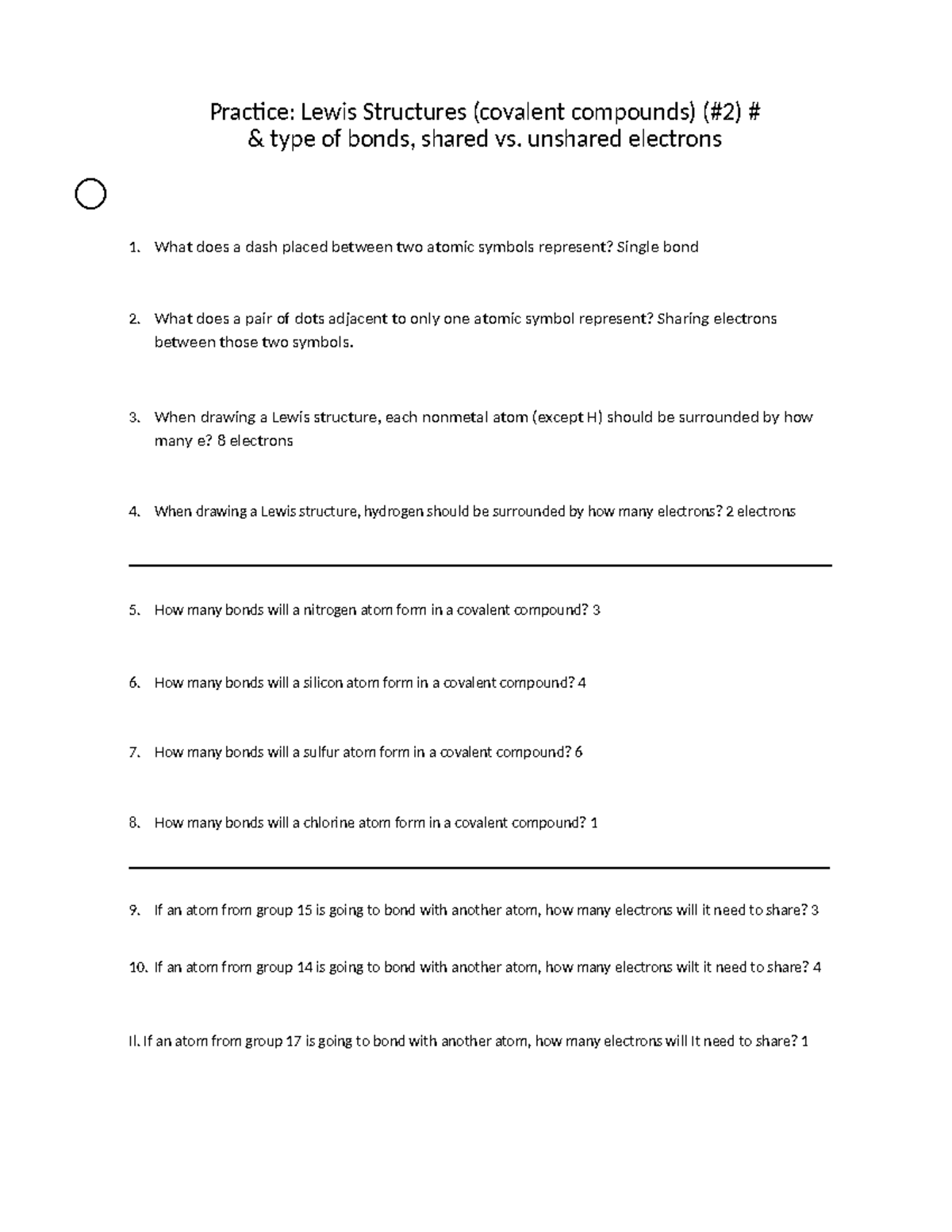 Practice+-+Lewis+Structures+-+Covalent+Compounds+(2) - Practice: Lewis ...
