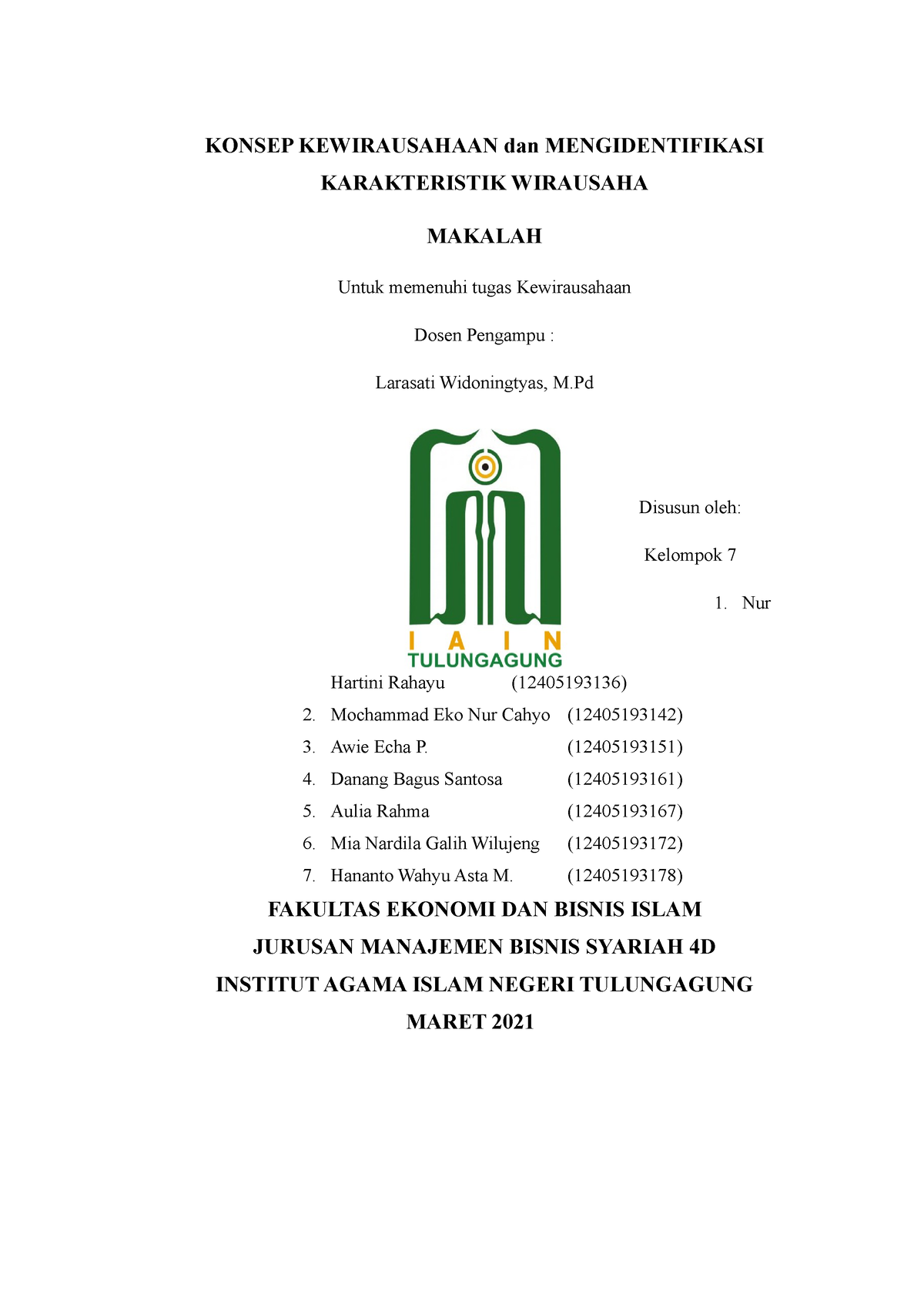 Makalah Kel 1 Kewirausahaan - KONSEP KEWIRAUSAHAAN Dan MENGIDENTIFIKASI ...