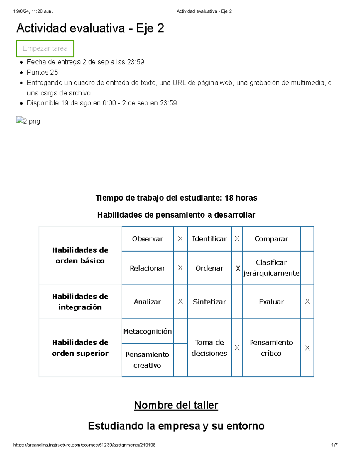 Actividad evaluativa - Eje 2 - Por lo tanto, el objetivo de esta ...