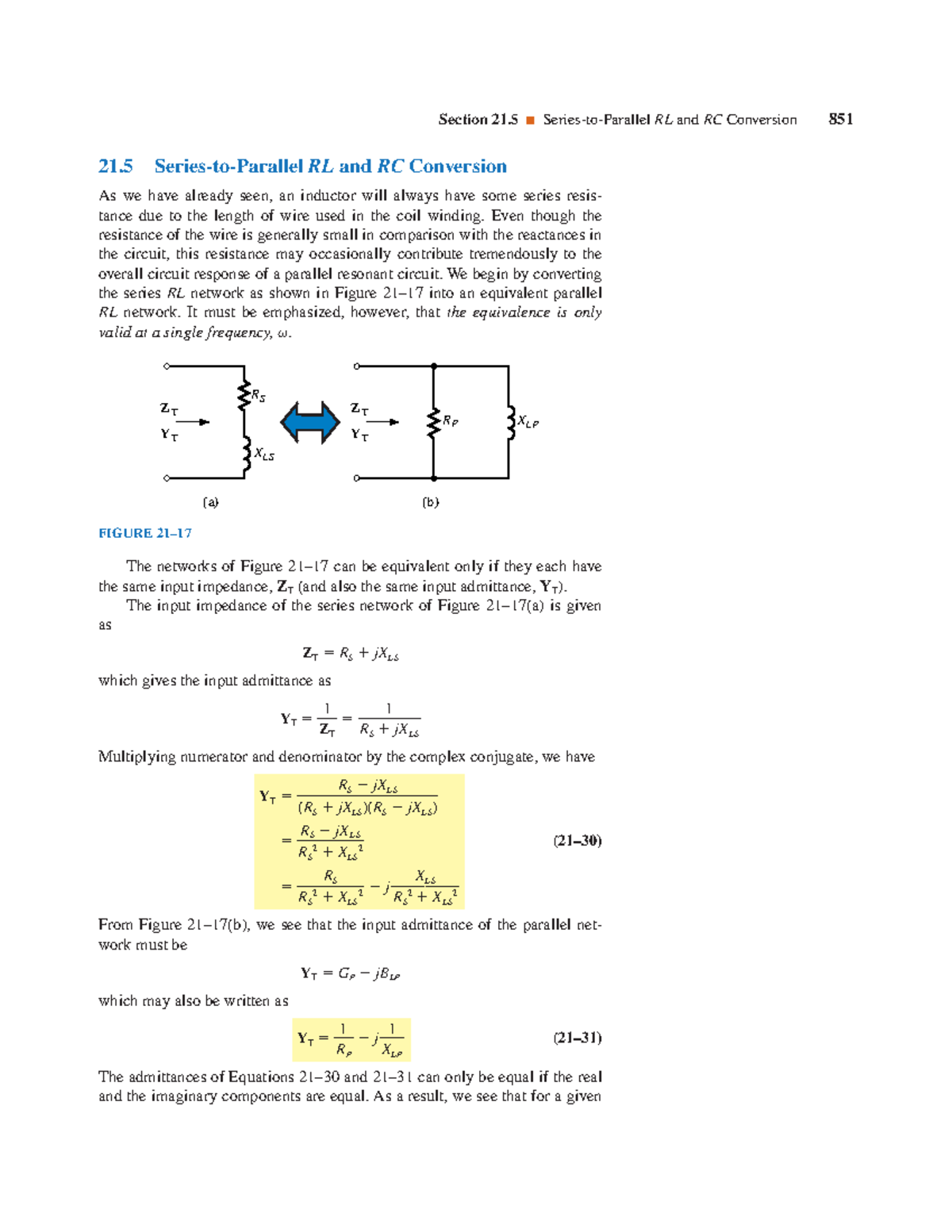 Circuit Analysis (74) - The Networks Of Figure 21–17 Can Be Equivalent 