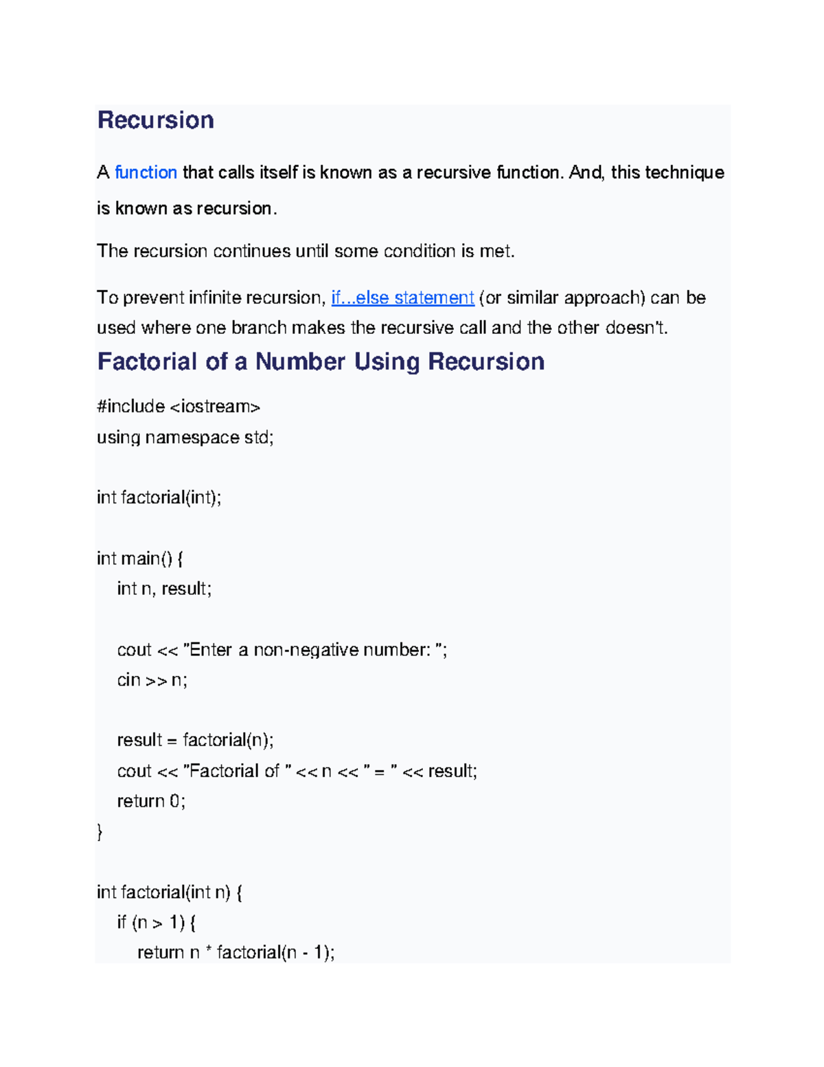 Recursion - These are notes of pf which can help you in preparing for ...