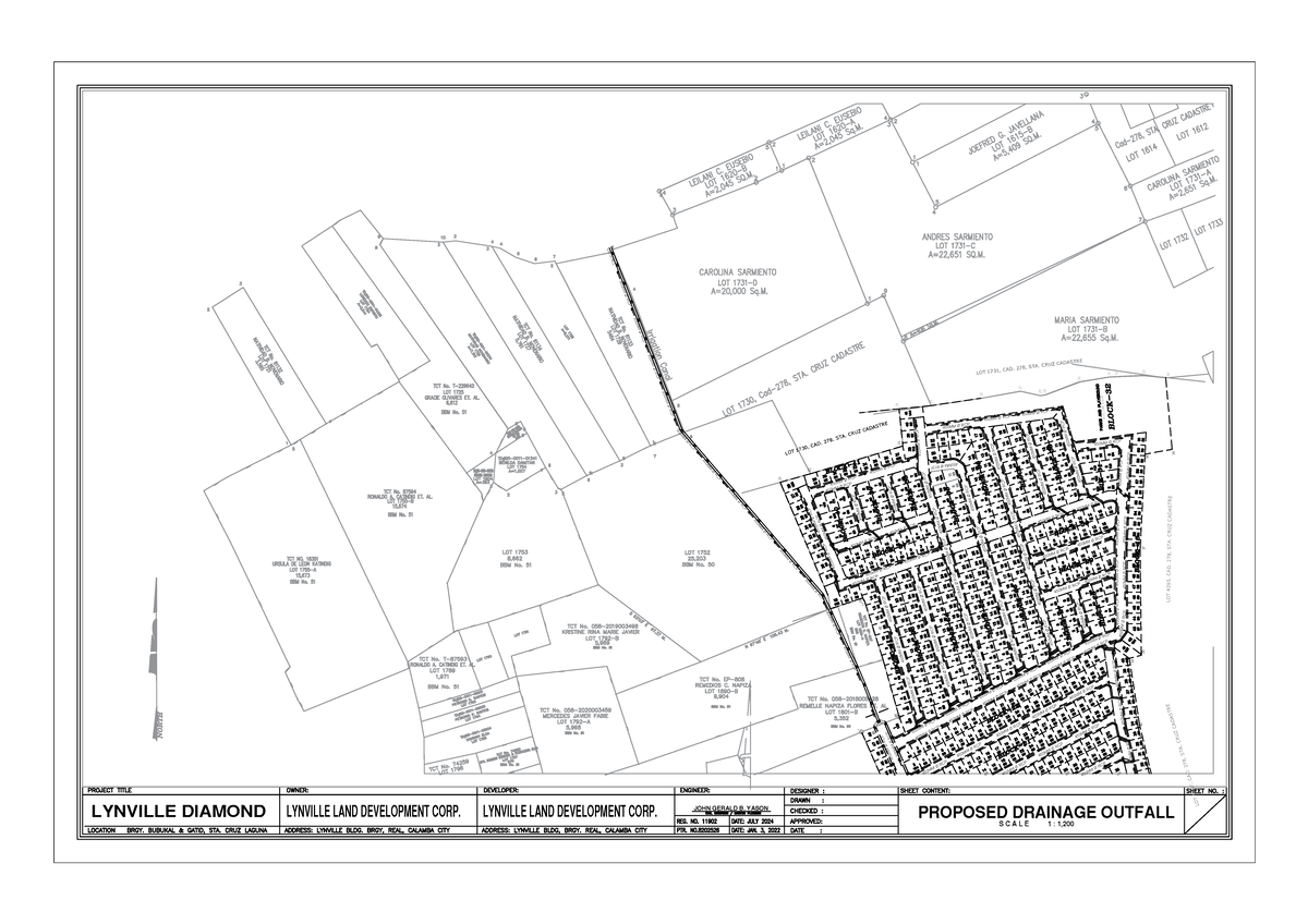 Lynville Diamond - Proposed Drainage Outfall - S C A L E 1 : 1 