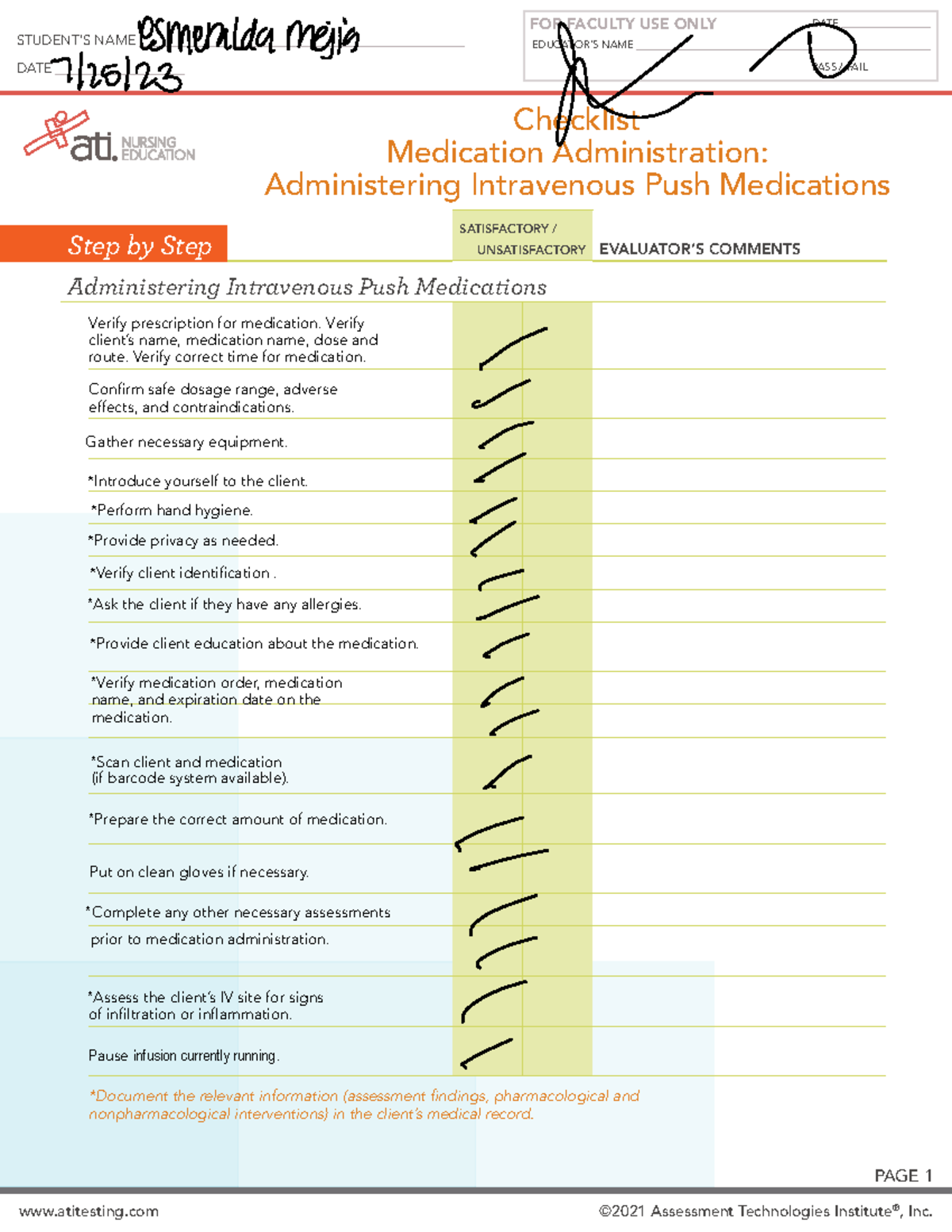 Checklist WEEK 1 - notes - EDUCATOR IMPLEMENTATION GUIDE atitesting ...