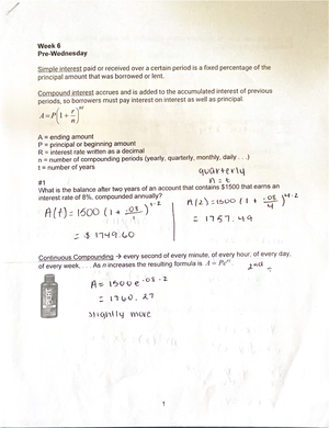 Algebra notes mth 110 - Math Notes 94S0=2+ - 100 77SO 3100 2 Good job ...