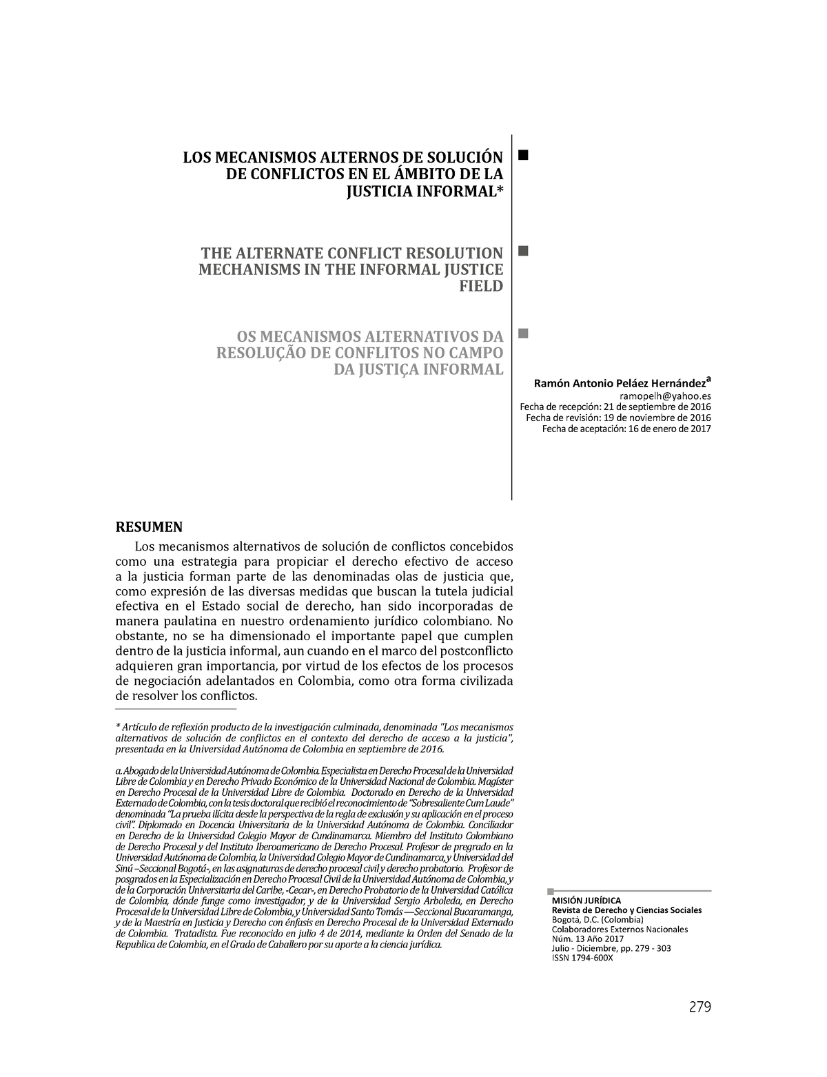 12 Los Mecanismos Alternos De Solucion De Conflictos 279 Los