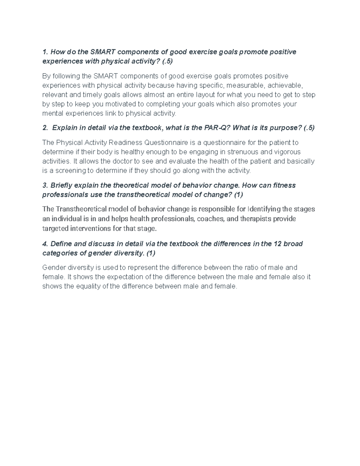 Psychology of injury-wrksheet - How do the SMART components of good ...