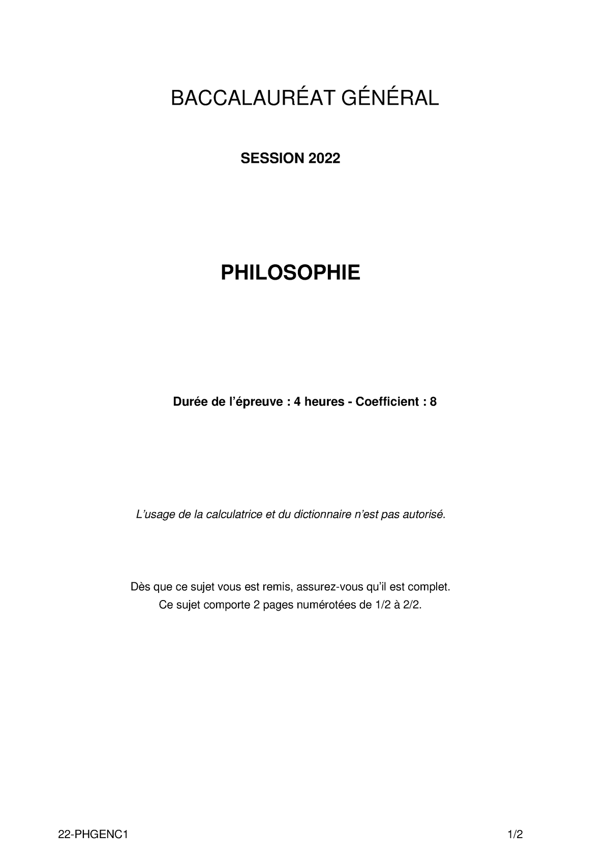 dissertation philosophie 2022