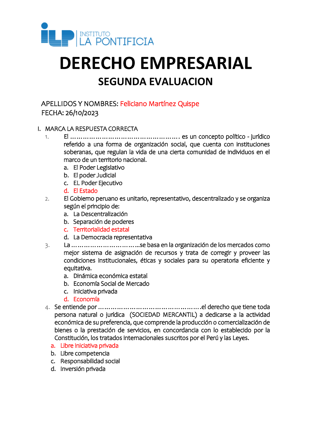 Segundo Examen Derecho Empresarial - DERECHO EMPRESARIAL SEGUNDA ...