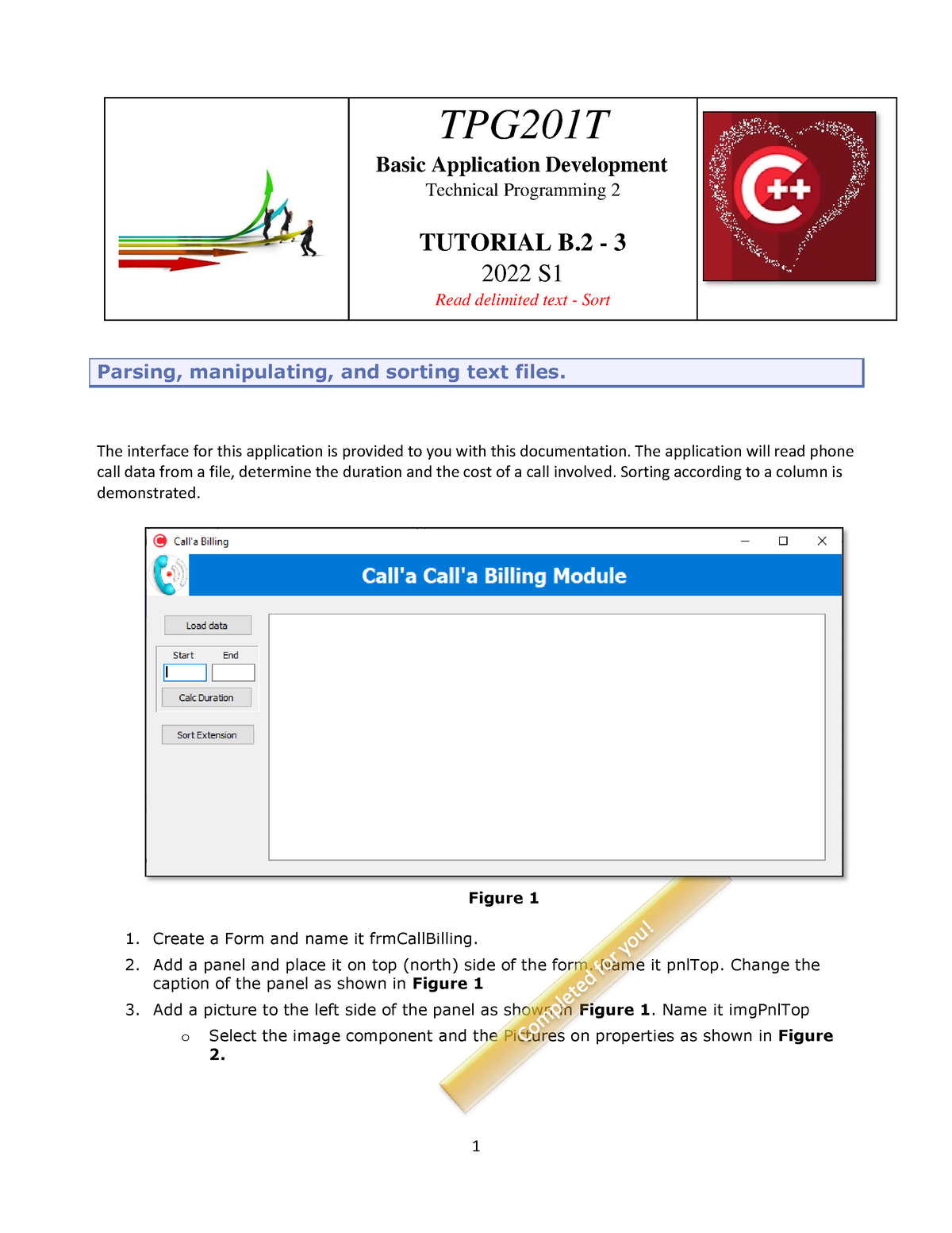 Tut B.2-3 CSV File + Sort - TPG201T Basic Application Development ...