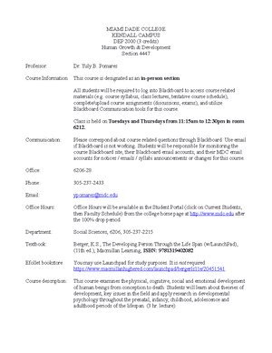 DEP 2000 Study Guide-for Exam-1 - 2017 - DEP 2000 Review for Exam 1 ...