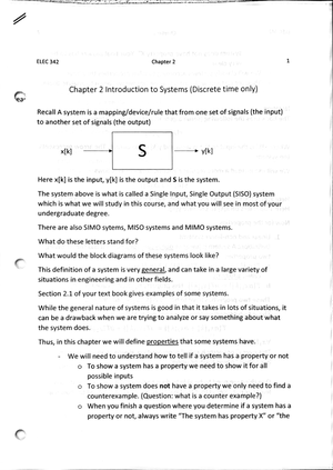 ELEC342 Course outline - ELEC 342 Discrete Time Signals and Systems ...