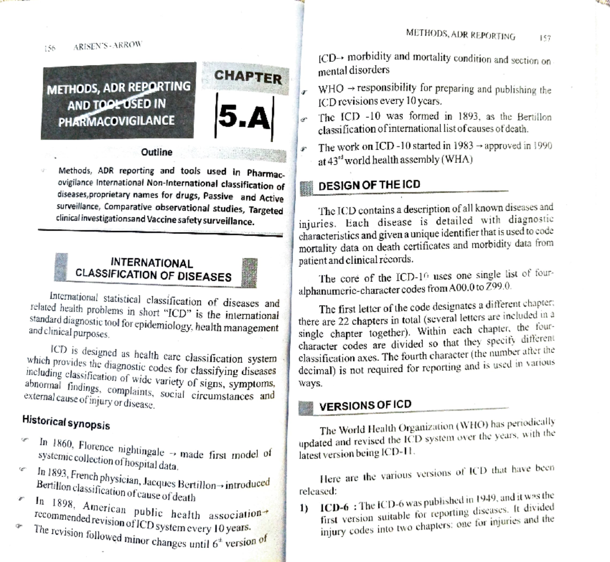 Unit 5(A) - Specific notes - 156 ARISEN'S-ARROW METHODS, ADR REPORTING ...