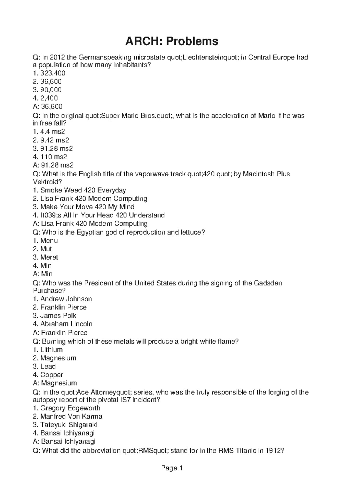 ARCH345 Review 9 - ARCH: Problems Q: In 2012 the Germanspeaking ...