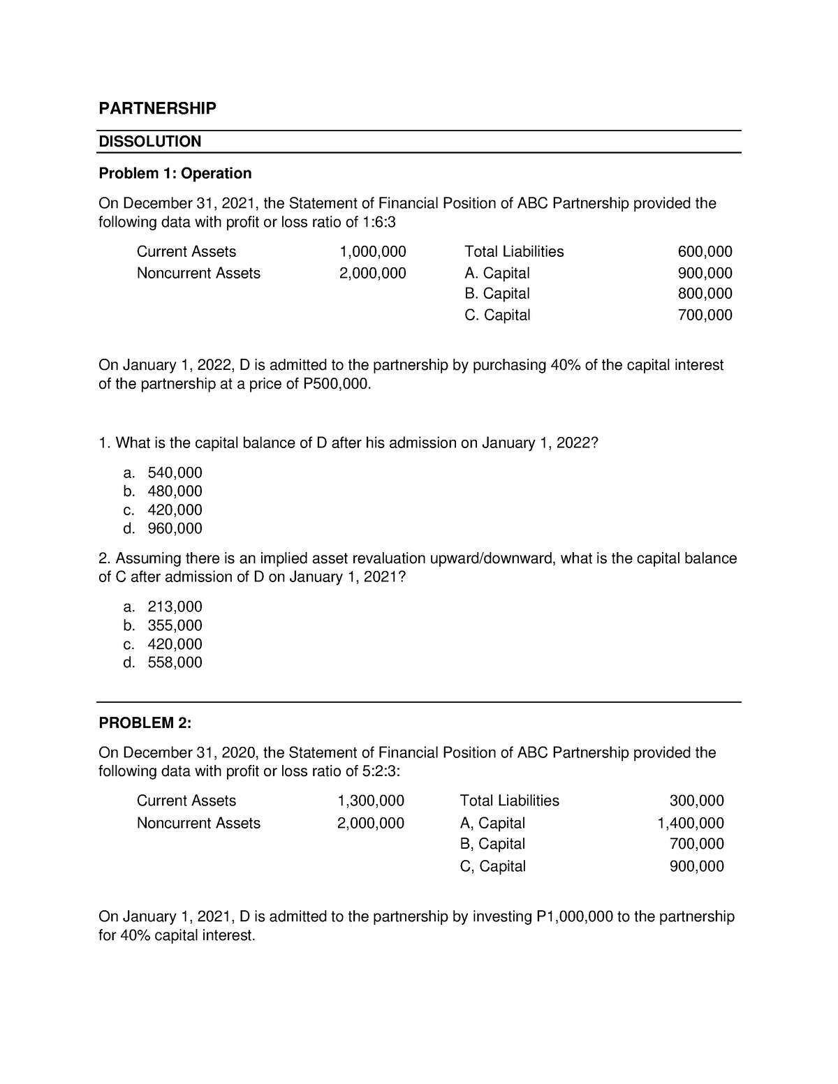 Partnership Dissolution AND Liquidation Final - PARTNERSHIP DISSOLUTION ...