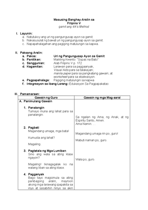 Lesson PLAN Grade 6- Piksyon AT DI Piksyon - Republic of the ...