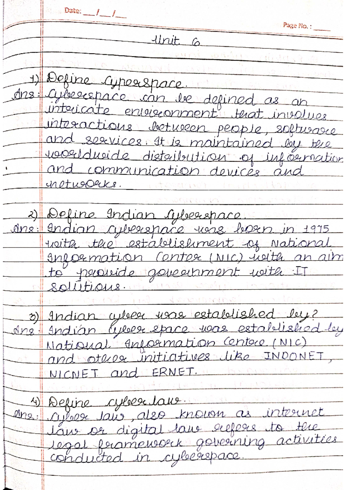 Cyber UNIT 6 - This are the notes - Network Information And Security ...