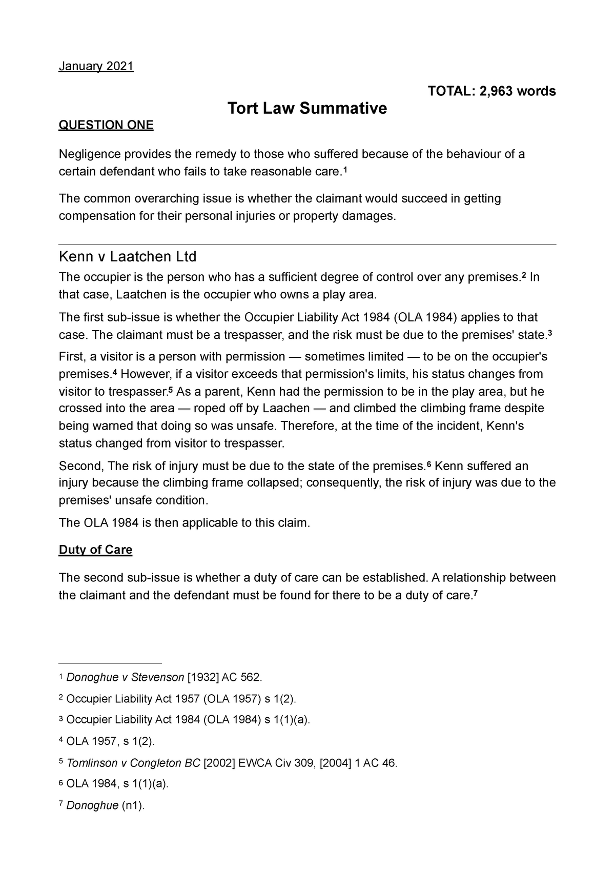 coursework-tort-law-problem-question-essay-january-2021-total