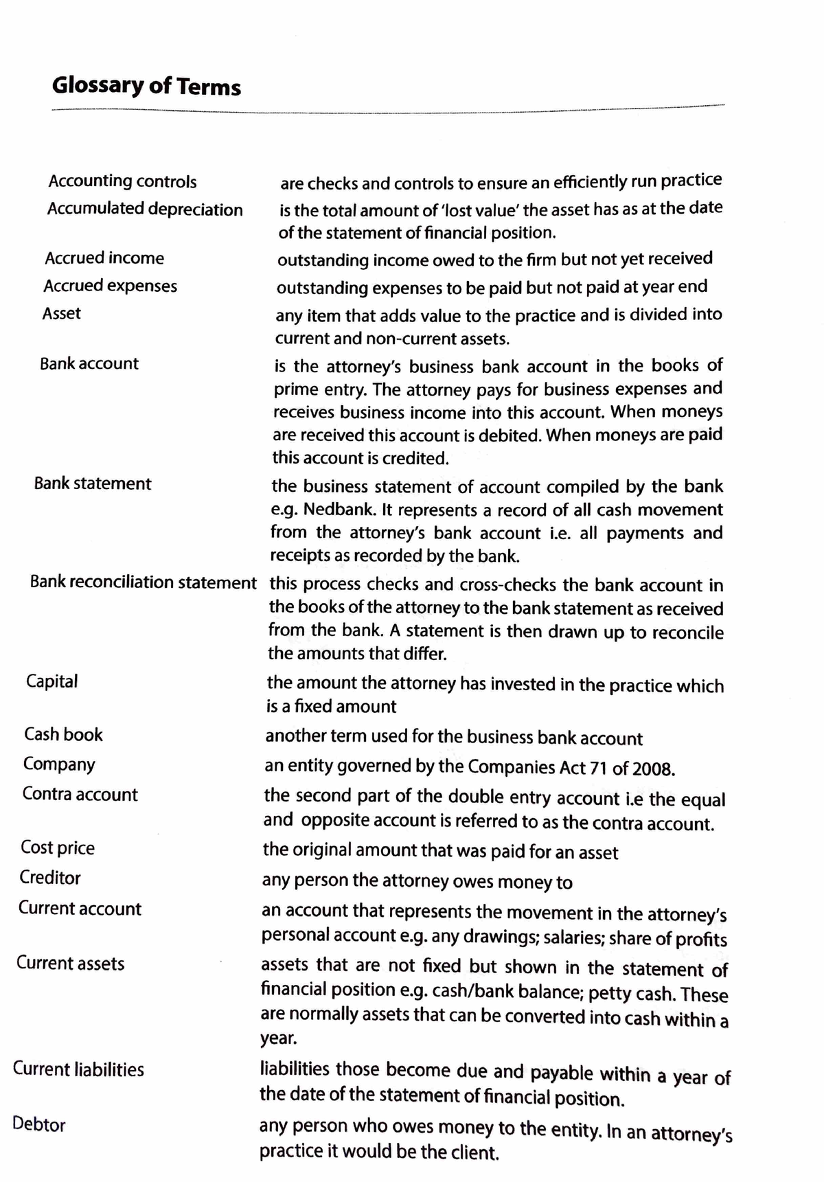 Legal Accounting Glossary Of Terms - Glossary Of Terms Accounting ...