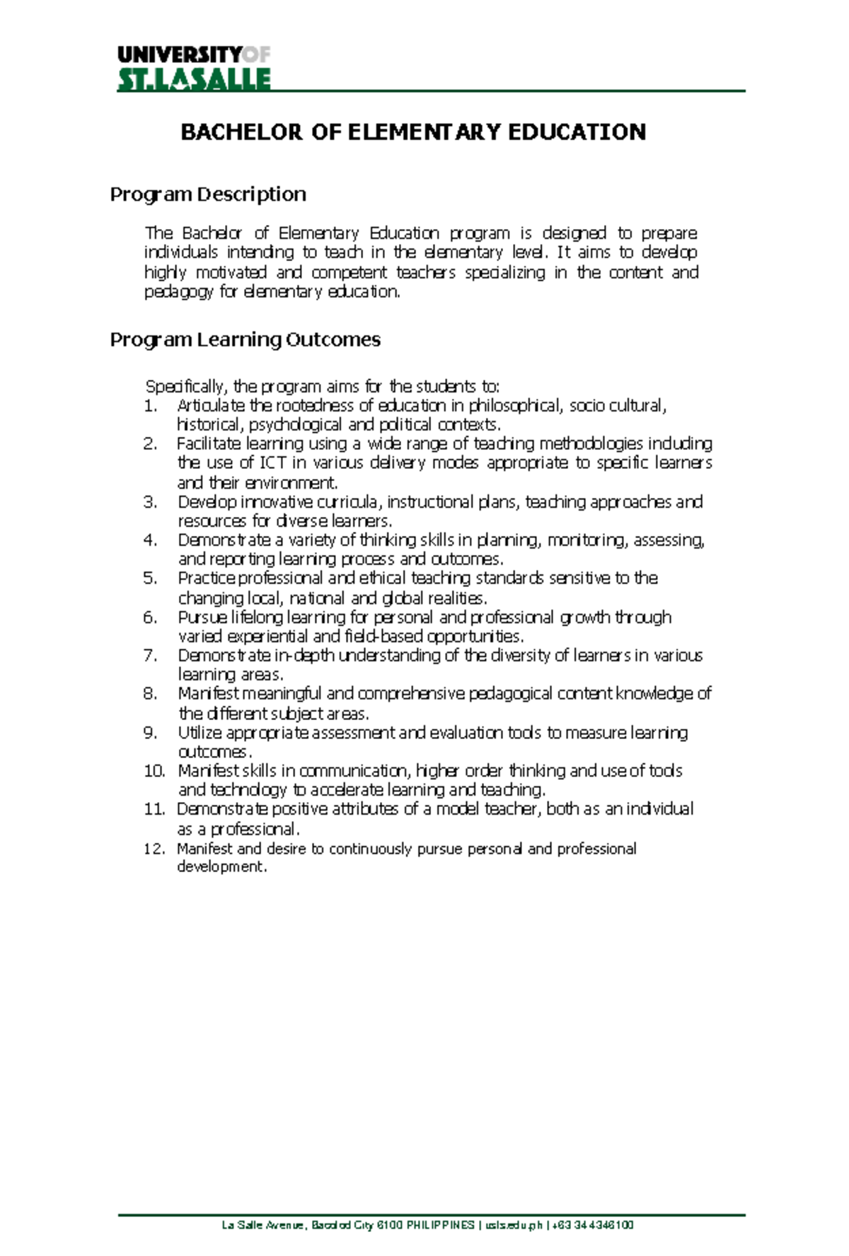 1.Elementary Education - It aims to develop highly motivated and ...