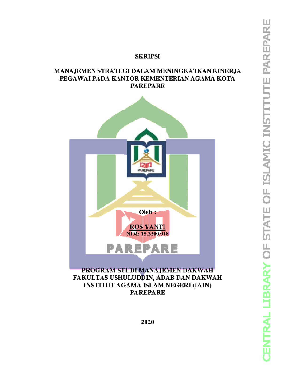 Strategi Manajemen Terhadap Peningkatan Kinerja - SKRIPSI MANAJEMEN ...