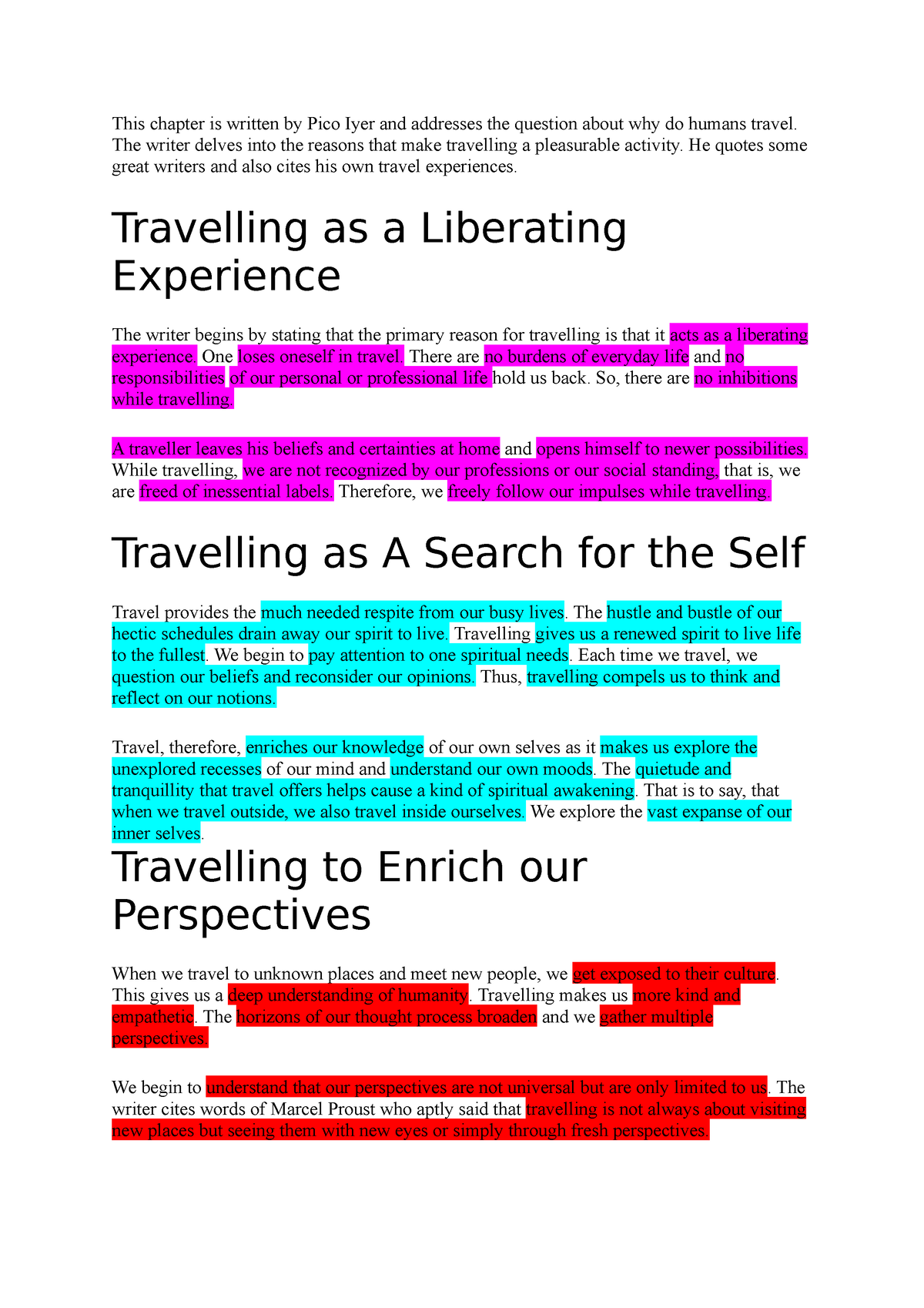 why we travel pico iyer summary pdf