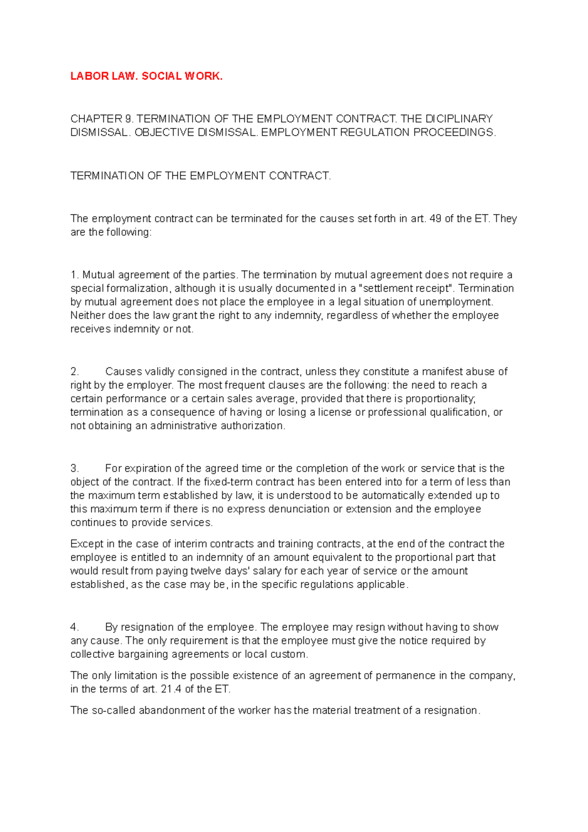 Labor LAW. Social WORK. Chapter TWO 2 LABOR LAW. SOCIAL WORK. CHAPTER