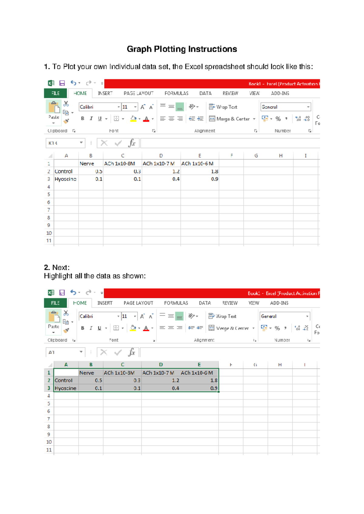 GP ileum review workshop Graph Plotting Instructions - Graph Plotting ...
