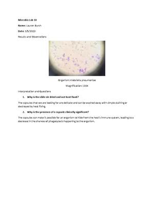 Lab Report 15 Mannitol Salt Agar - Microbio Lab 14 Lauren Burch March ...