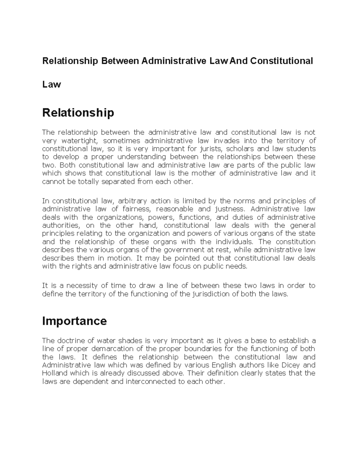 UNIT 1Relationship Between Administrative Law And Constitutional Law 