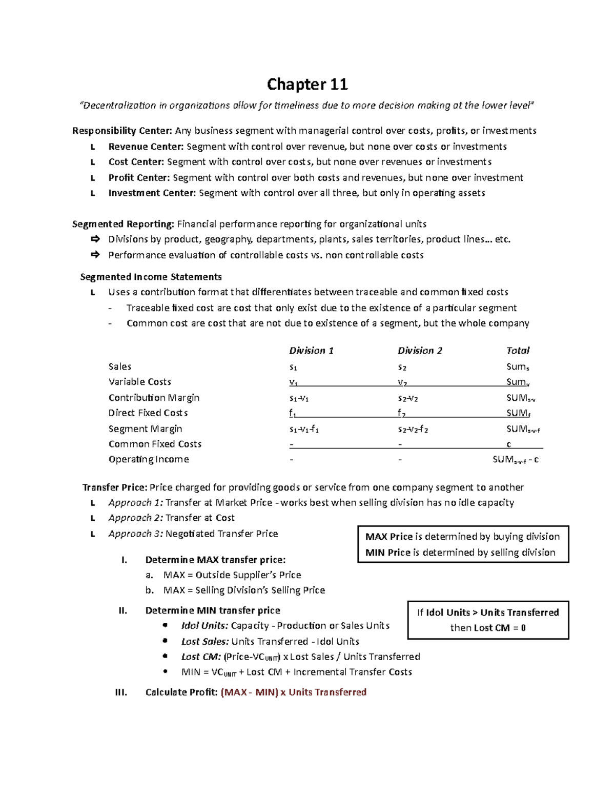 Chapter 11 - Acctg 322 - Summary Introduction to Accounting for ...
