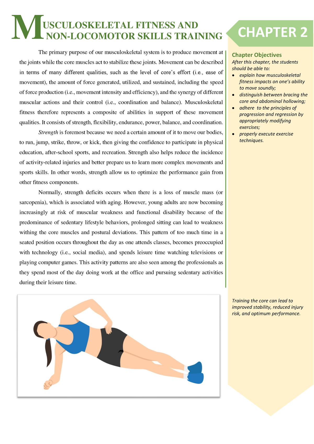 Chapter 2 Pathfit 01 2 - Hbaskdco - M USCULOSKELETAL FITNESS AND NON ...