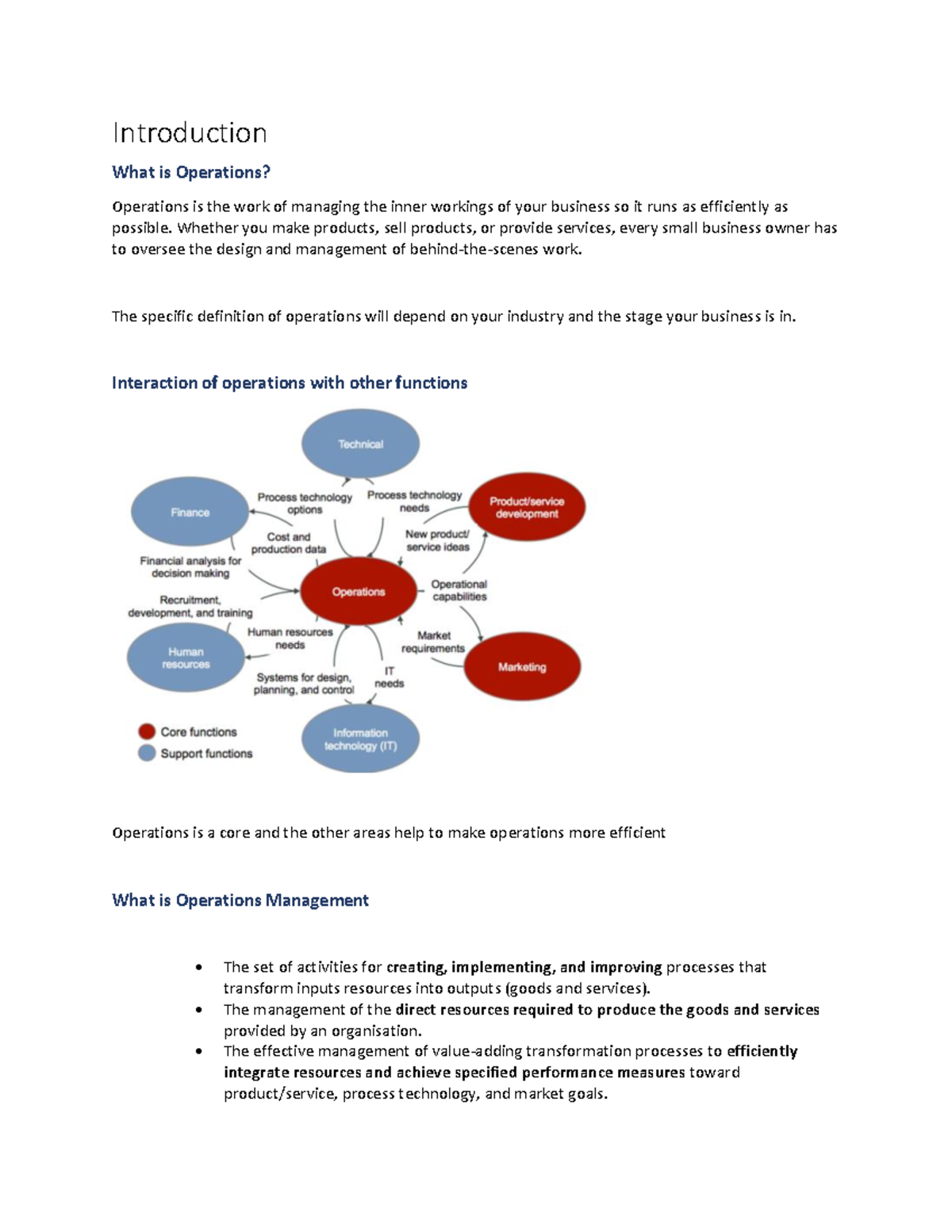 Lecture 1 - Introduction - Introduction What Is Operations? Operations ...