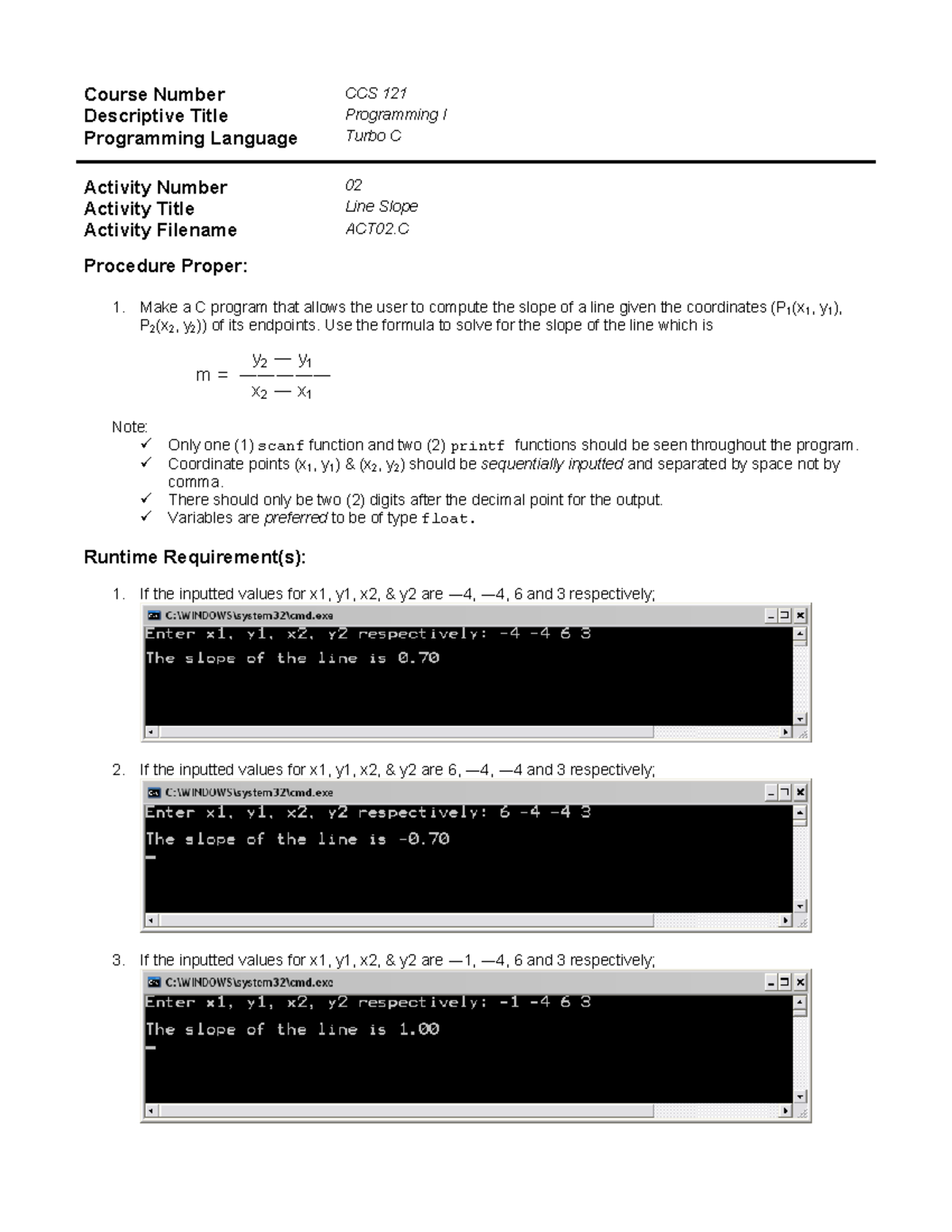 Activity 02 [Program Details] - - Studocu