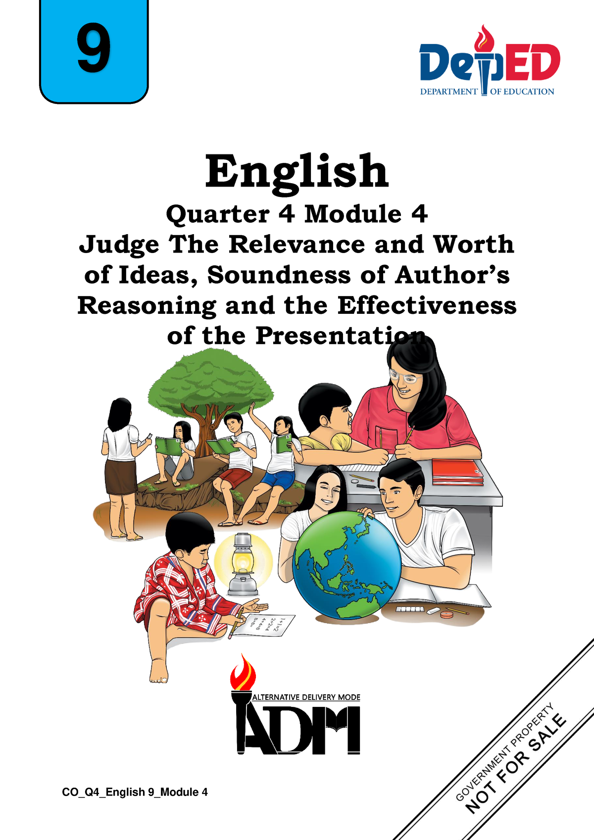 ENG9-Q4-MOD4 - English Module - English Quarter 4 Module 4 Judge The ...