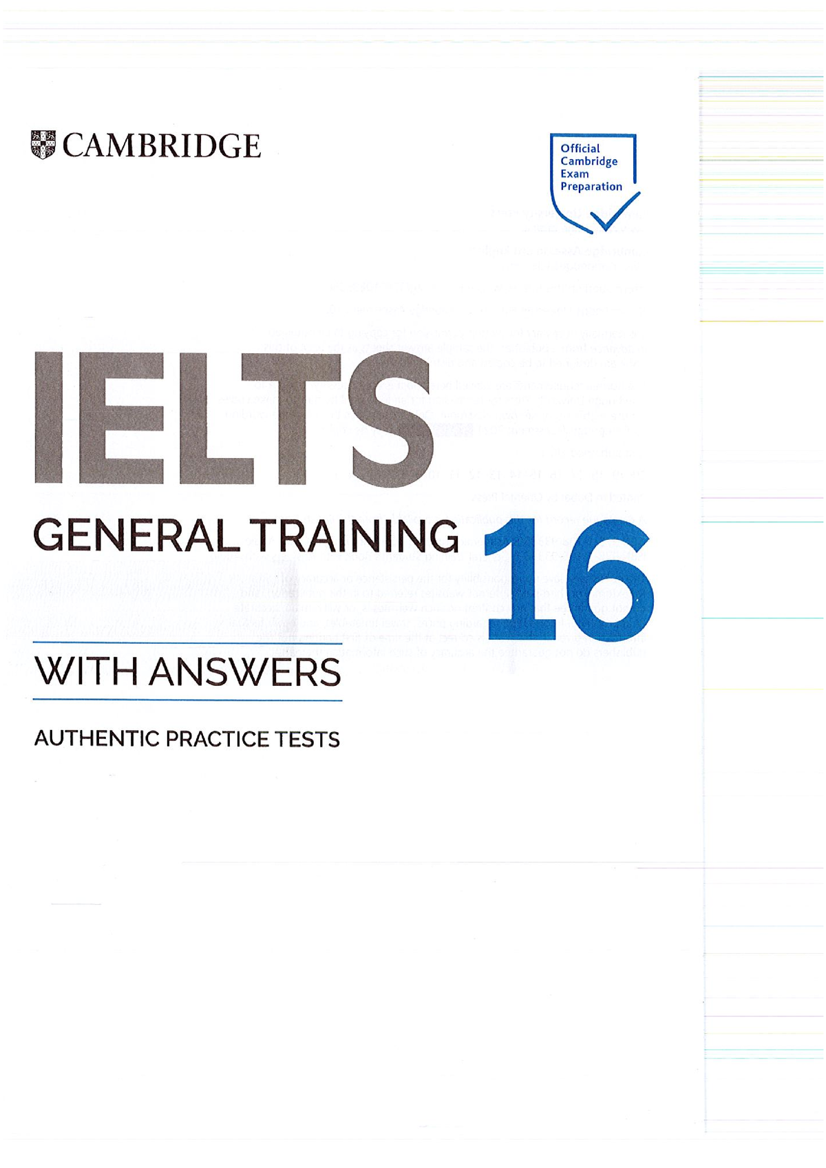 - Ielts 16 General Training Student's Book With Answers With Audio With ...