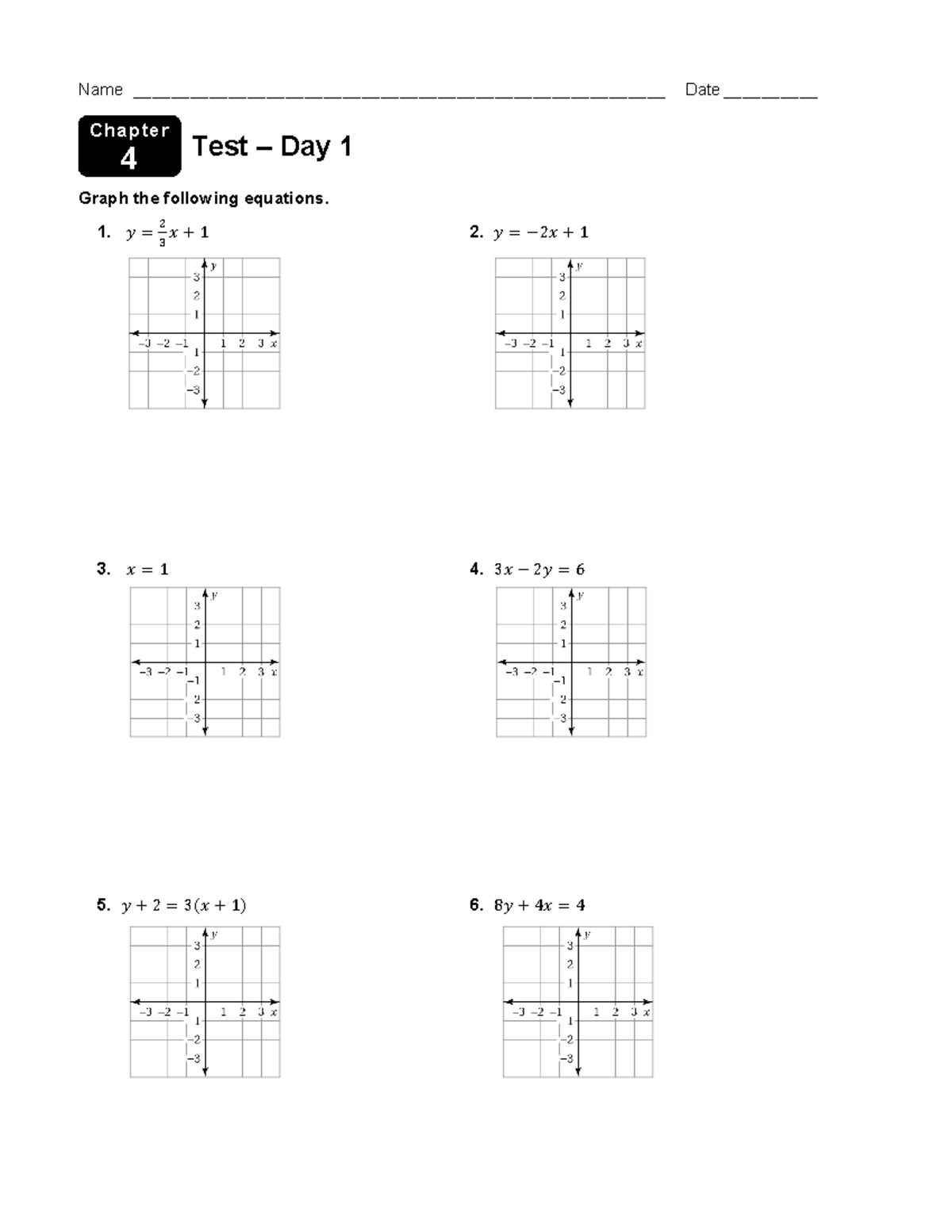 Chapter 4 Test Hybrid Part 1 - Name