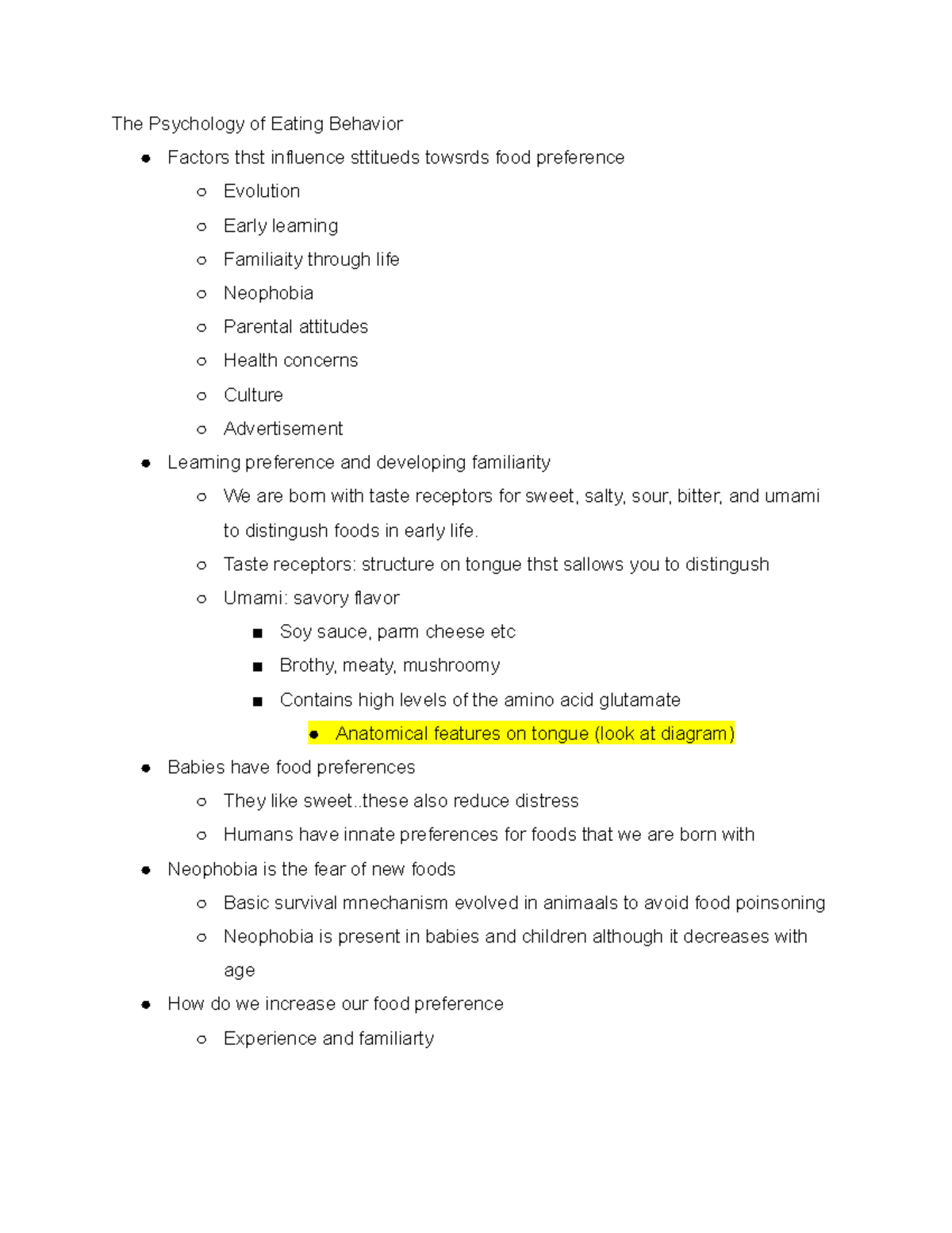 Food - Week 1 Notes - Food Science examined. Why is it important? Case ...