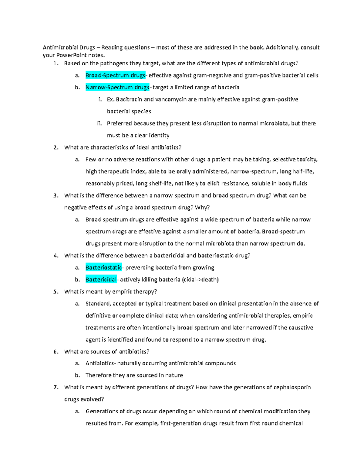 Antimicrobials Review FOR PRINCIPLES OF MICROBIOLOGY - Antimicrobial ...