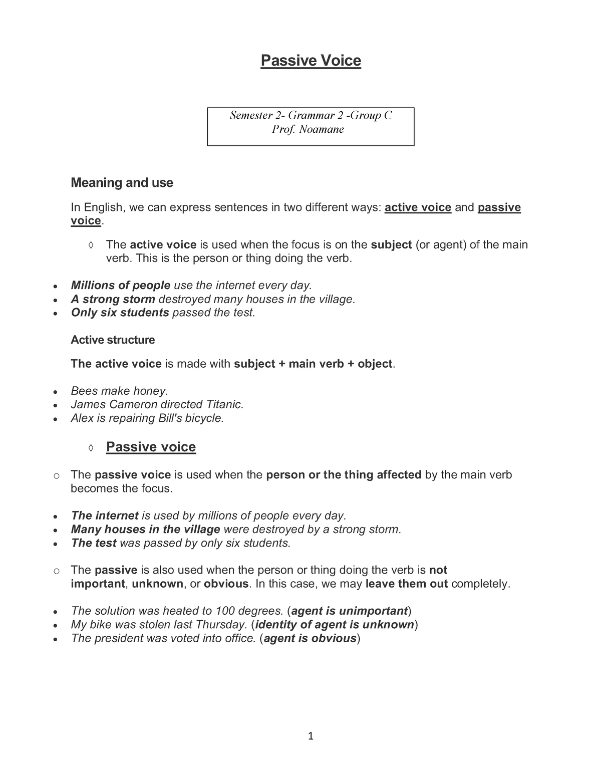 passive-voice-summary-1-passive-voice-semester-2-grammar-2-group-c