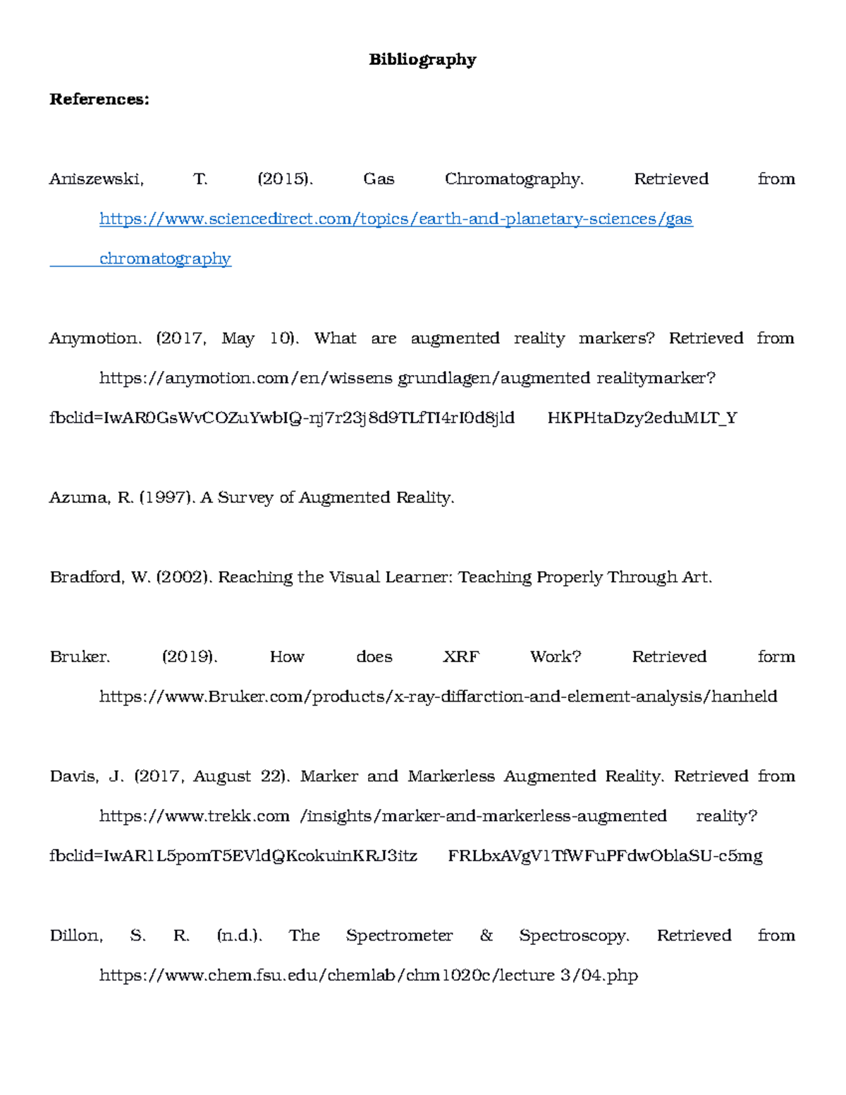 Pr1 - (references) Creation Of An Object Chemical Content Visualizer 