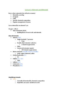 Geology Lecture 3 - Rocks and The Rock Cycle - Lecture 3: Rocks and The ...