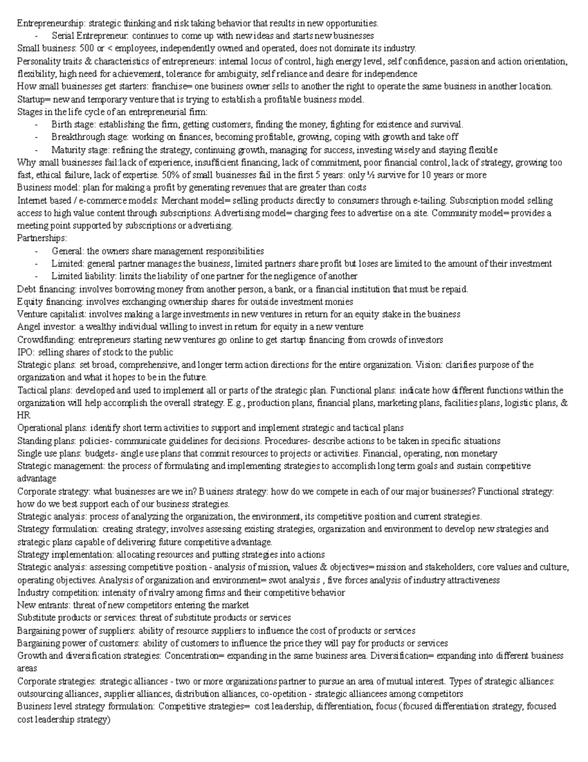 MGMT Exam 2 Cheat Sheet - MGT 331 - UT Knoxville - Studocu