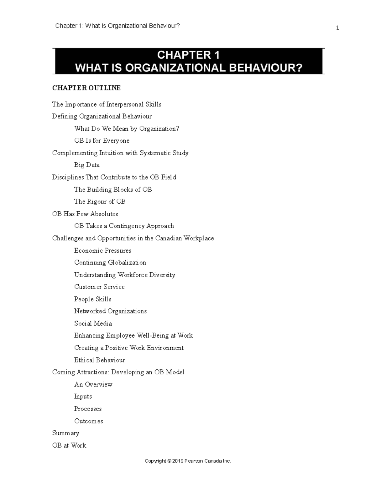 Bus 272 Text book summary notes - CHAPTER OUTLINE The Importance of ...