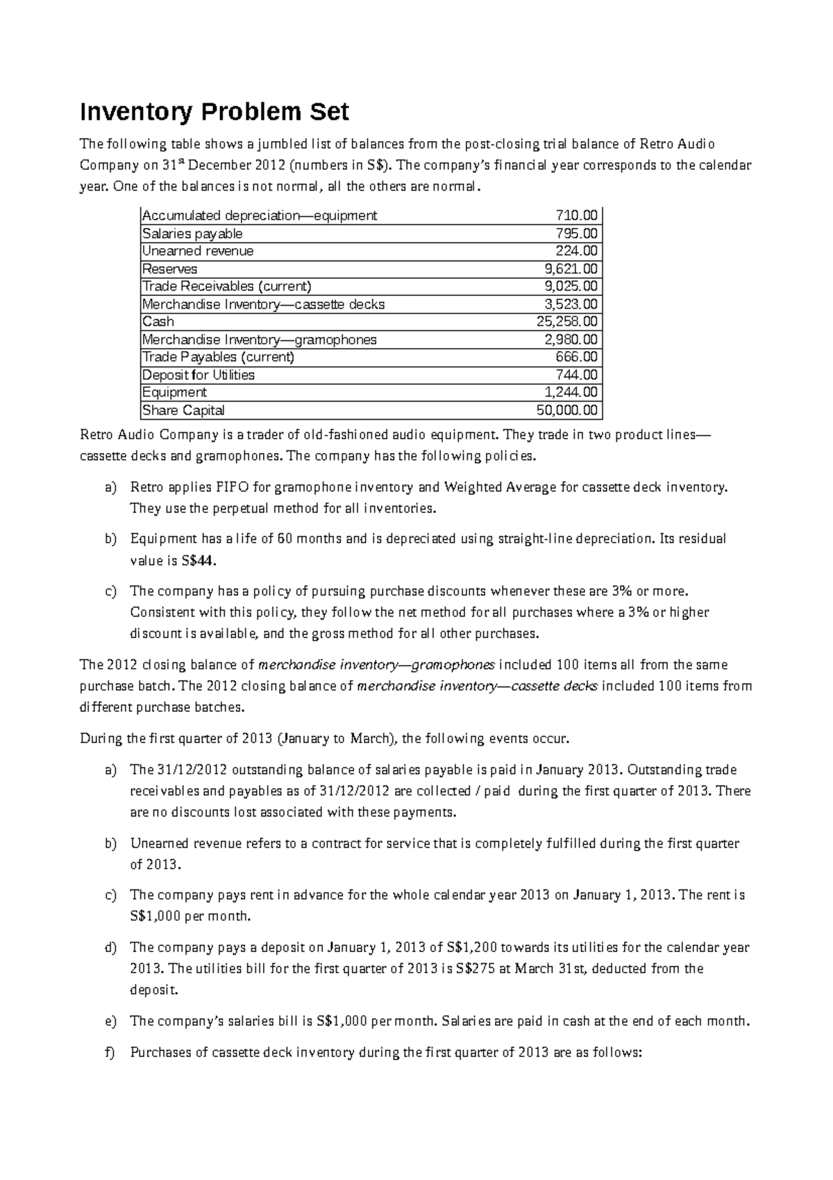 Sample Cases Of Inventory Problems at Inez Bennett blog