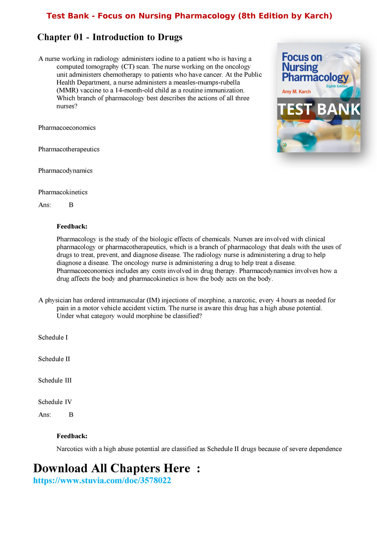 A+ Ultimate Guide Test Bank For Focus On Nursing Pharmacology 8th ...