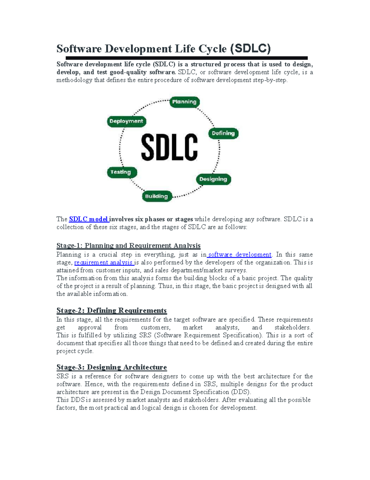 SDLC Models - Software Development Life Cycle (SDLC) Software ...