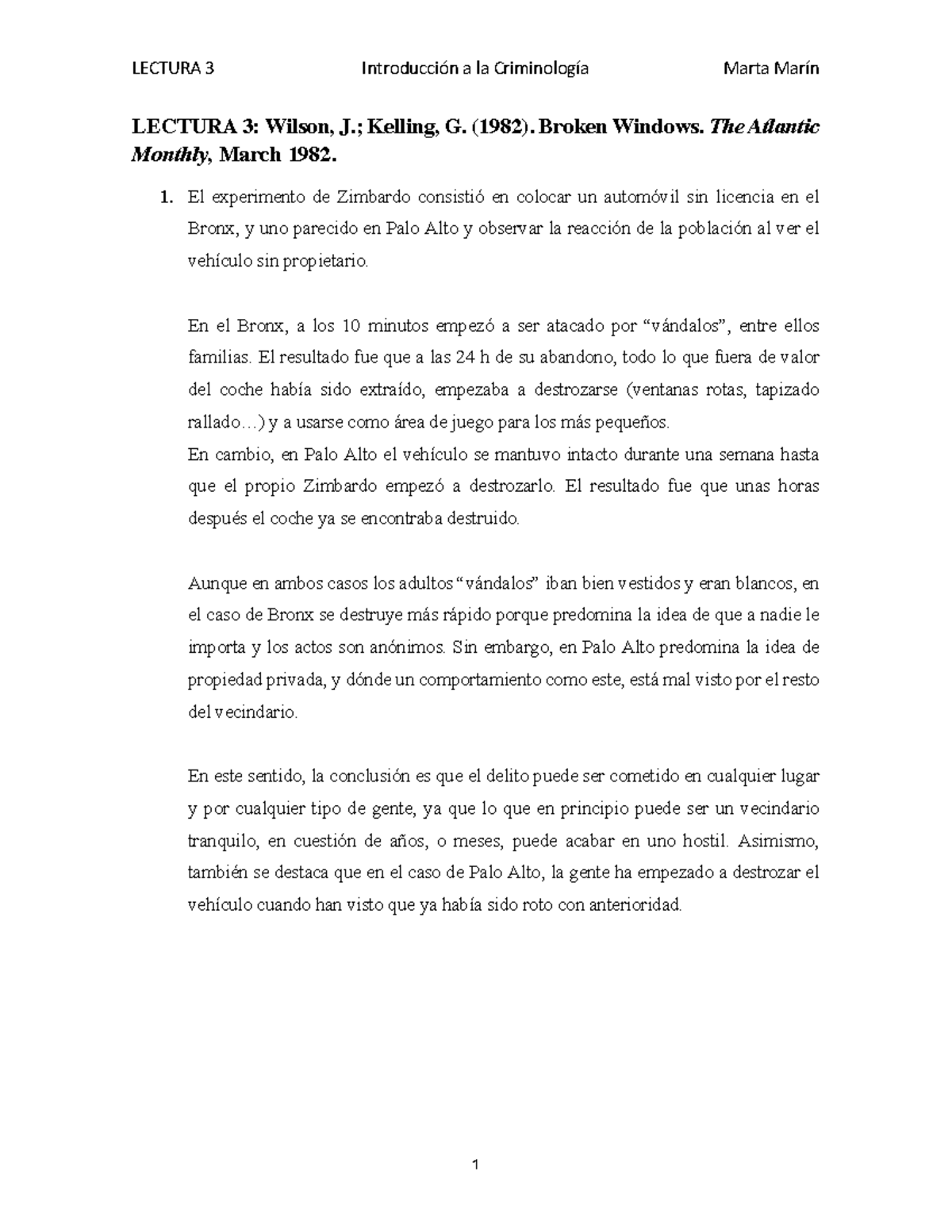 LECTURA 3 LECTURA 3 a la Marta LECTURA 3 Wilson, Kelling, G. (1982