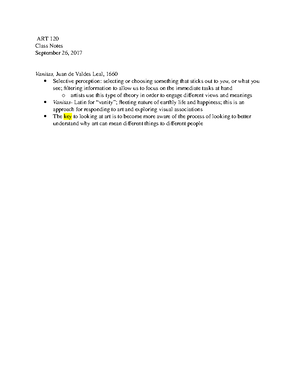 Caruso ART120 Final Exam - Gabrielle Caruso Professor Quick ART 120 ...