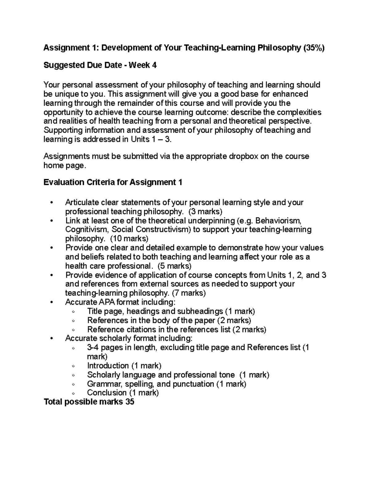 development in assignment definition