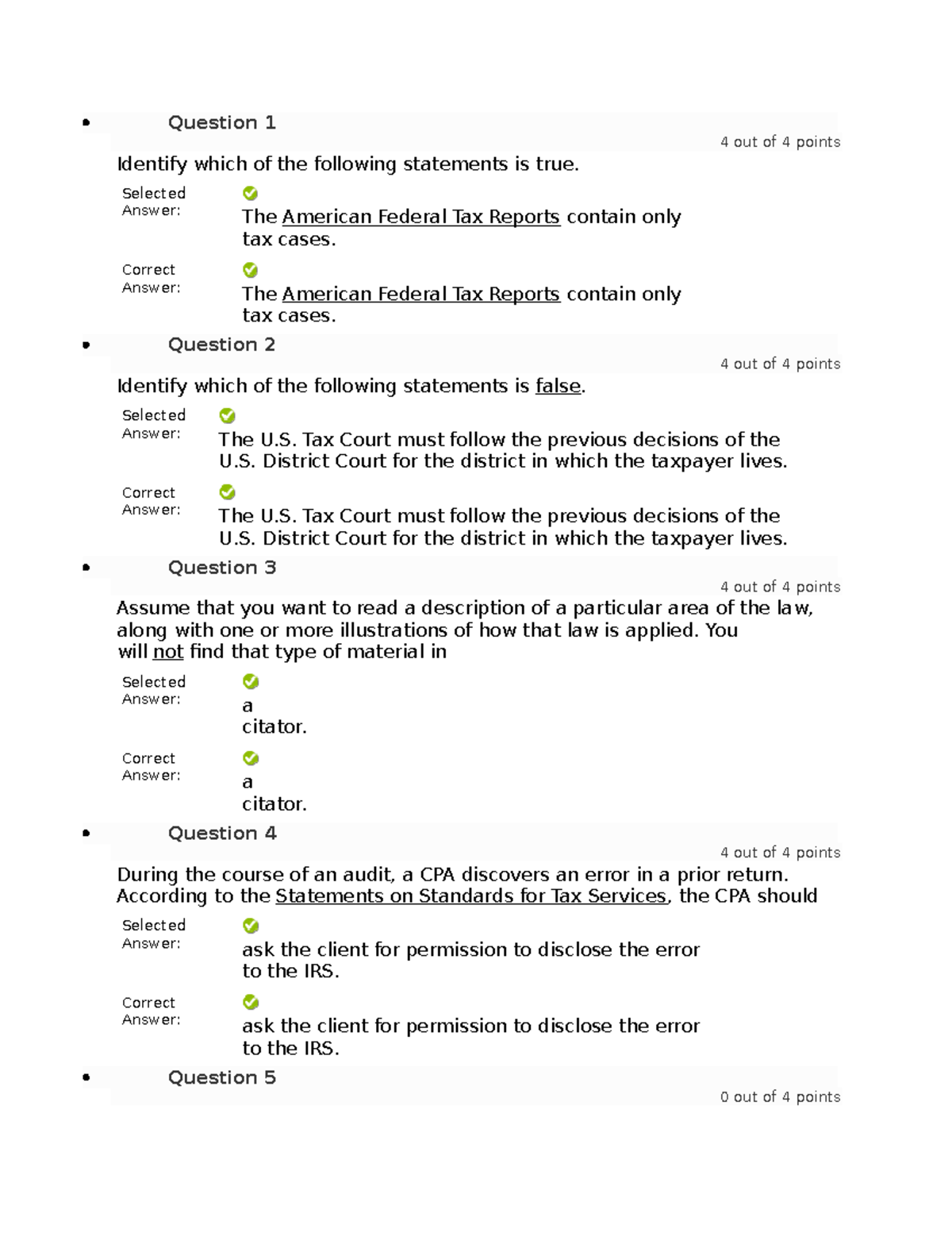 Midterm EXAM Answers - Test - Question 1 4 Out Of 4 Points Identify ...